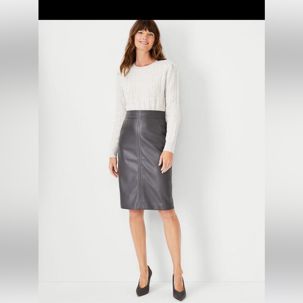Ann Taylor Faux Leather skirt